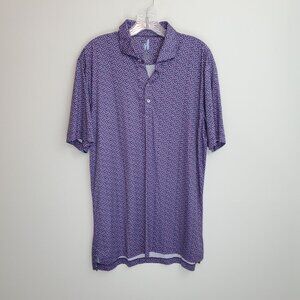 Johnnie-O Men's navy Orson printed polo